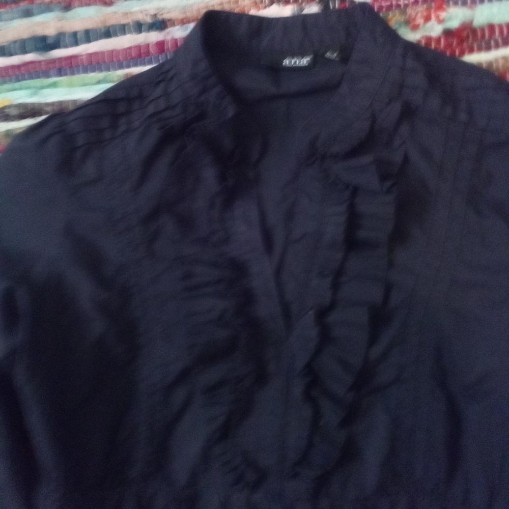 Black Ruffled Blouse